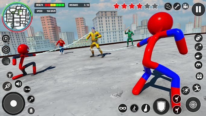 Stickman Rope Hero Spider Game screenshots
