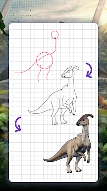 How to draw dinosaurs by steps screenshots