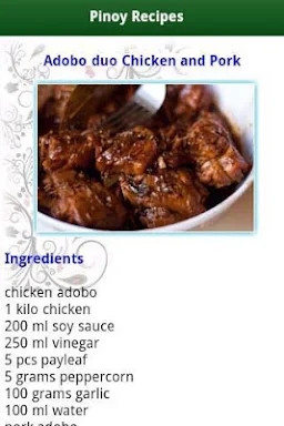 Pinoy Food Recipes screenshots