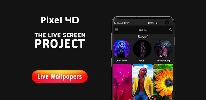 Pixel 4D™ Live Wallpapers screenshots
