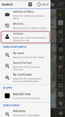 Contacts for Locus Map screenshots