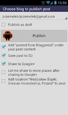 Bloggeroid for Blogger screenshots