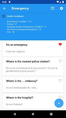 Learn French Phrasebook screenshots