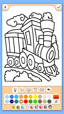 Train game: coloring book. screenshots