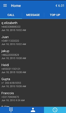 JustVoip voip calls screenshots