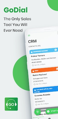 GoDial Personal CRM AutoDialer screenshots