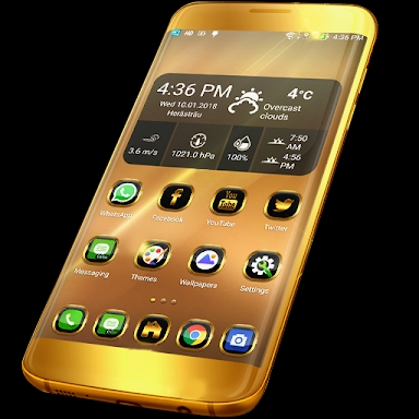 Neon Gold Theme For Launcher screenshots
