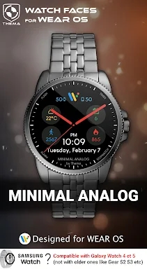 Minimal Analog Watch Face screenshots