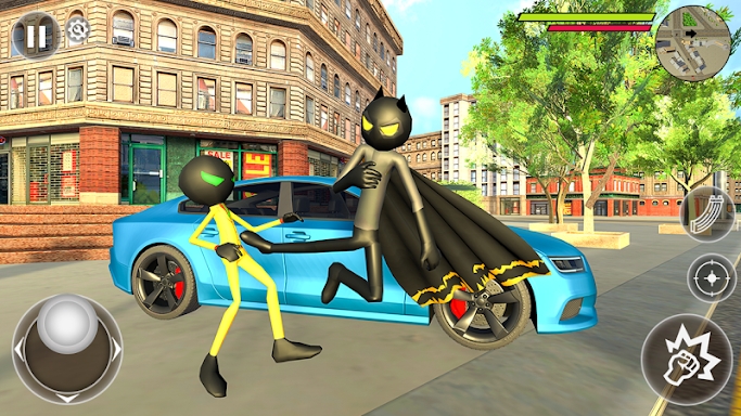 Bat Rope Hero Stickman Crime screenshots