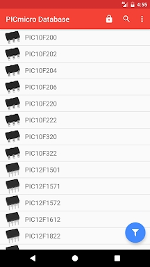 PICmicro Database screenshots
