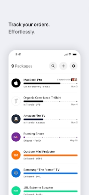 Shippity - Package Tracker screenshots