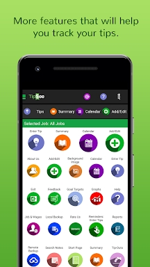 TipSee Tip Tracker App screenshots