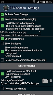 GPS-Speedo screenshots
