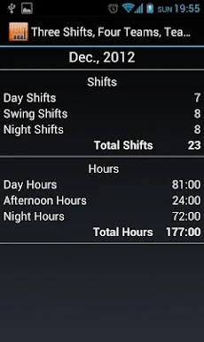 Shift Schedule + Alarm Clock screenshots
