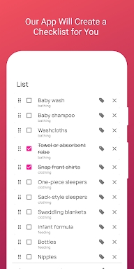 Baby Checklist for the Newborn screenshots