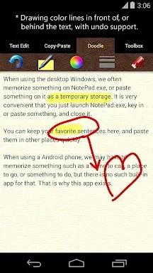 Just Notepad for Android screenshots