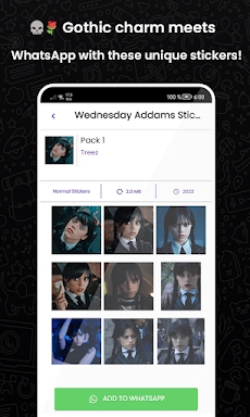 Wednesday Addams Stickers screenshots