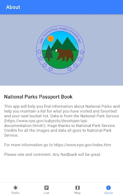 National Parks Passport Book - screenshots