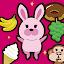 Sweets and hungry animals icon