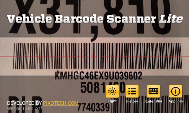 Vehicle Barcode Scanner Lite screenshots