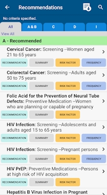 Prevention TaskForce - USPSTF screenshots