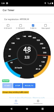 Car Timer - 0-100km/h, 0-60mph screenshots
