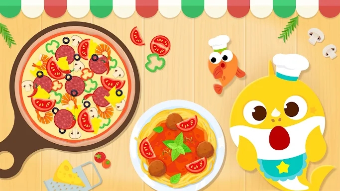 Baby Shark Pizza Game for Kids screenshots