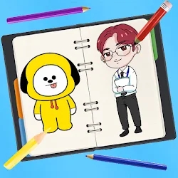 BTS Drawing - How To Draw BT21