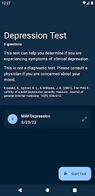 Depression Test screenshots