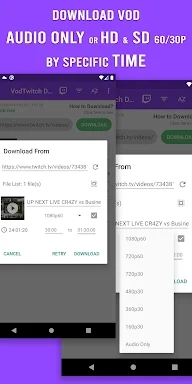 Video Downloader for Twitch screenshots