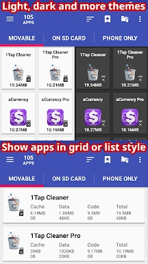 AppMgr III (App 2 SD) screenshots
