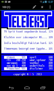 aText-TV - Teletext screenshots