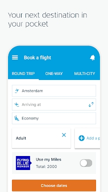 KLM - Book a flight screenshots