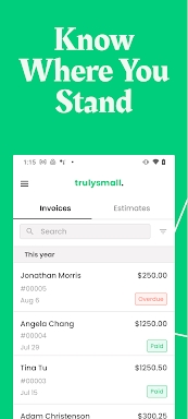 TrulySmall Business Invoices screenshots