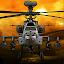 Combat helicopter 3D flight icon