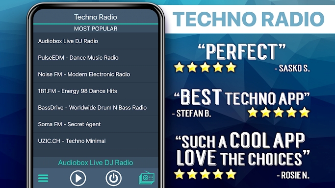 Techno Radio Favorites screenshots