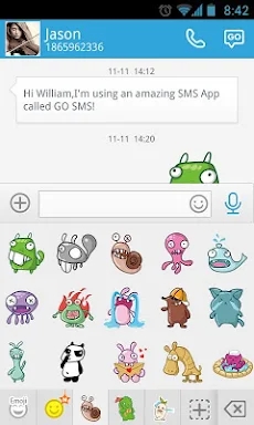 GO SMS Pro BuckTooth Sticker screenshots