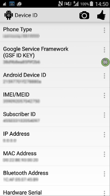 Device ID screenshots