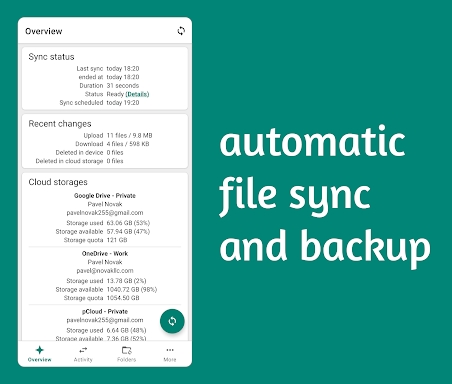 Autosync - File Sync & Backup screenshots
