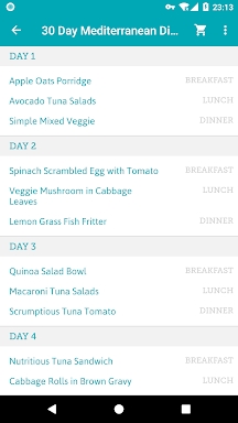 30 Day Mediterranean Diet Challenge screenshots
