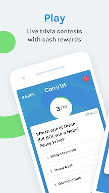 Carry1st Trivia: Play & Earn screenshots