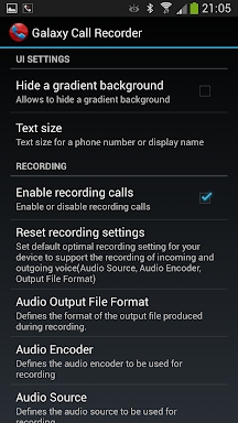 Galaxy Call Recorder screenshots