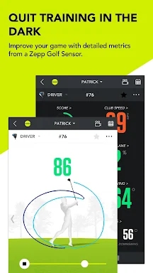Zepp Golf Swing Analyzer screenshots