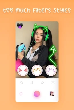 Crown Heart Emoji Camera - Heart Camera Effect screenshots
