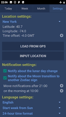 Lunar calendar Dara-Lite screenshots