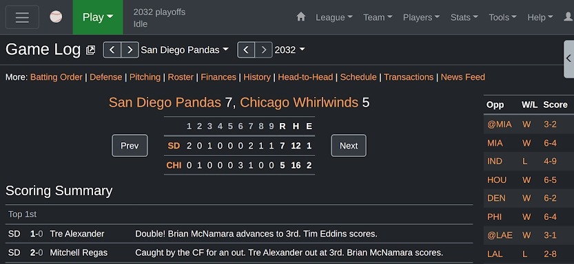 ZenGM Baseball screenshots