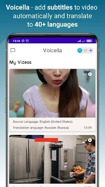 Voicella -video auto subtitles screenshots