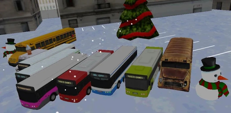 Bus winter parking - 3D game screenshots