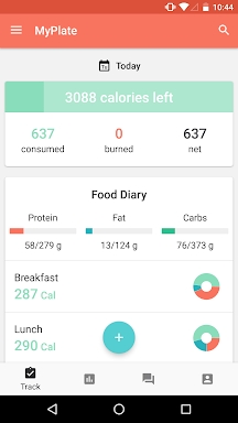 MyPlate Calorie Tracker screenshots