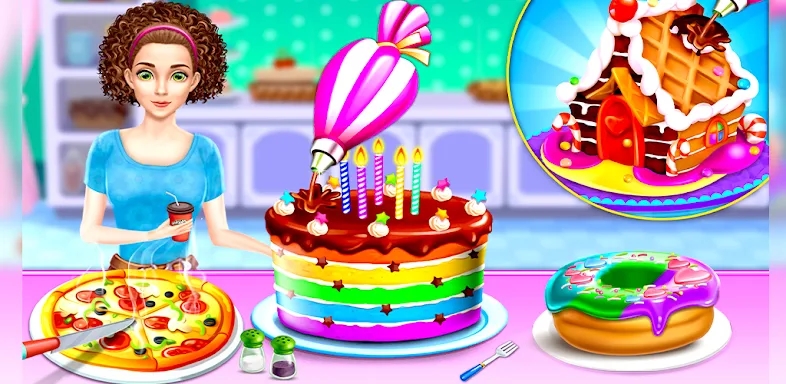 Cake Maker Sweet Bakery Games screenshots